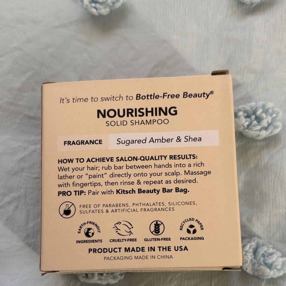 Kitsch Nourishing Solid Shampoo with Castor Oil - Cream - Picture 2 of 3